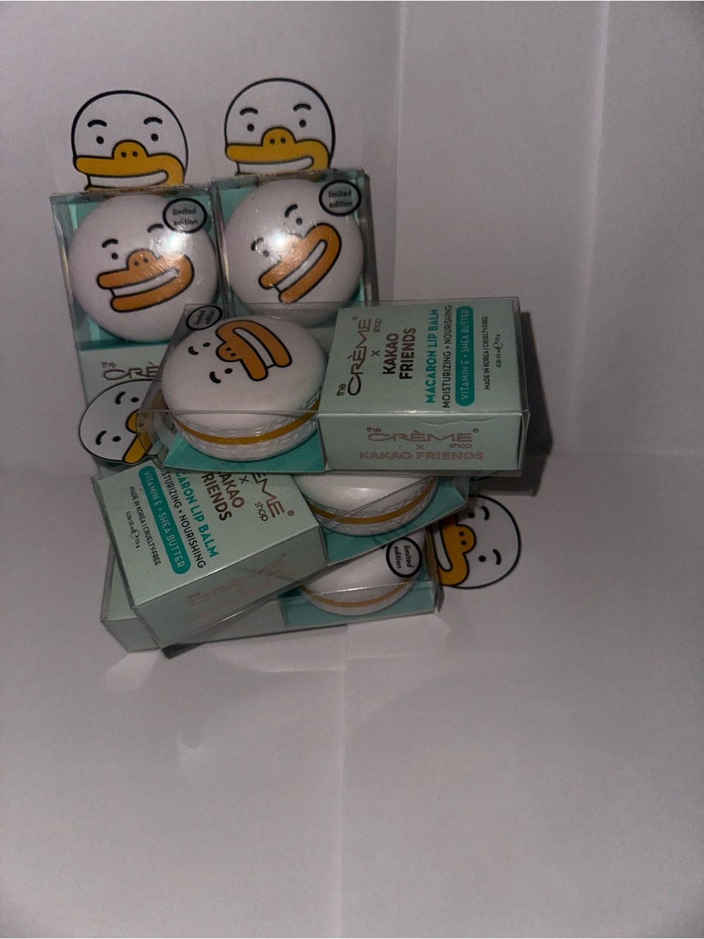 5Pack! The Creme Shop x Kakao Friends Macaron Lip Balm - Aloe + Shea Butter